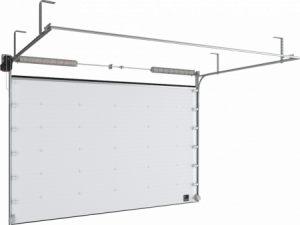 Промышленные секционные ворота DoorHan ISD01 из стальных сэндвич-панелей, 3х3м с приводом