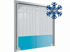 Пленочные морозостойкие маятниковые двери DoorHan SSD, 2.5х3м
