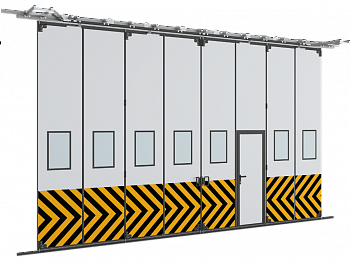 Промышленные складные ворота с нижней направляющей DoorHan IFG-LG, 3,4х3м