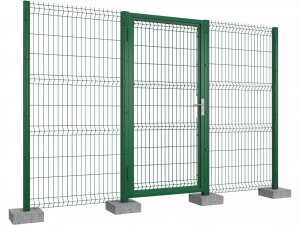 Калитка со стальной рамой и заполнением сварной сеткой, 1x2м