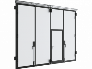 Промышленные складные ворота без нижней направляющей DoorHan IFG, 4х3м