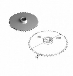 Звездочка для вала 1.25" в сборе