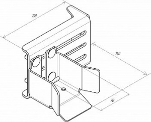 Ловитель нижний для балки 60х55х3